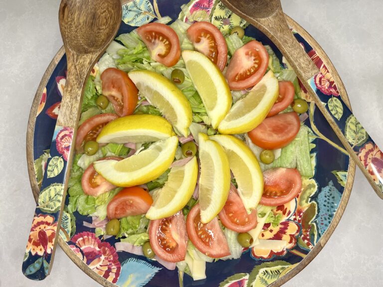 Spanish salad in a bowl