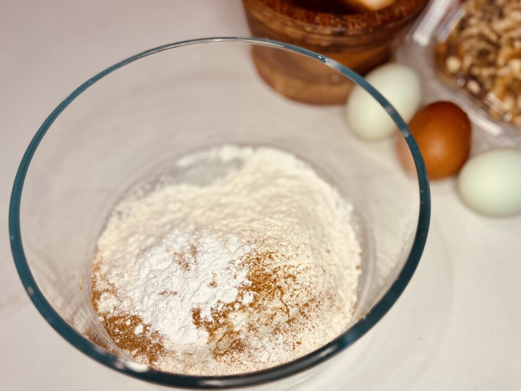 Dry ingredients in a bowl