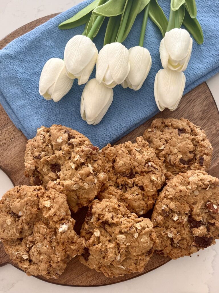 Baked cowboy cookies.
