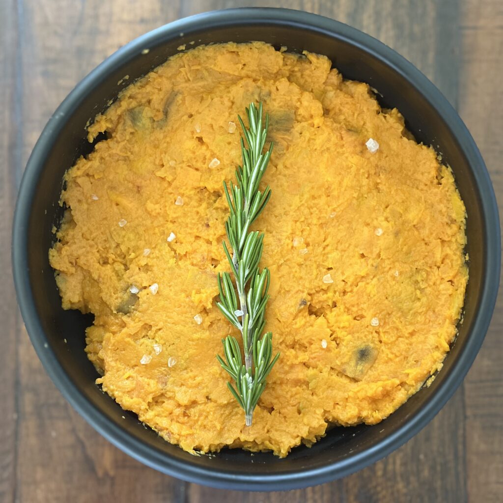 Mashed sweet potatoes with Cashew Milk