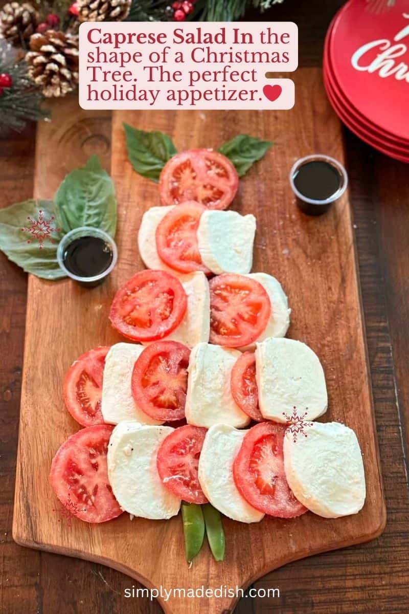 Caprese salad Christmas tree