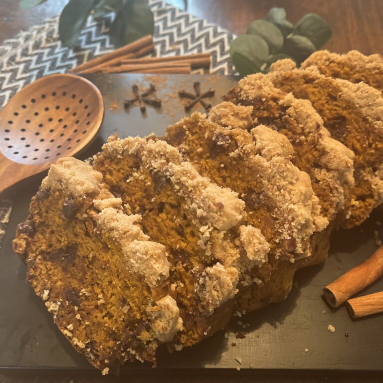 Pumpkin Chocolate Chip Streusel Bread