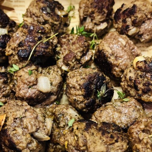 Onion and Garlic meatballs