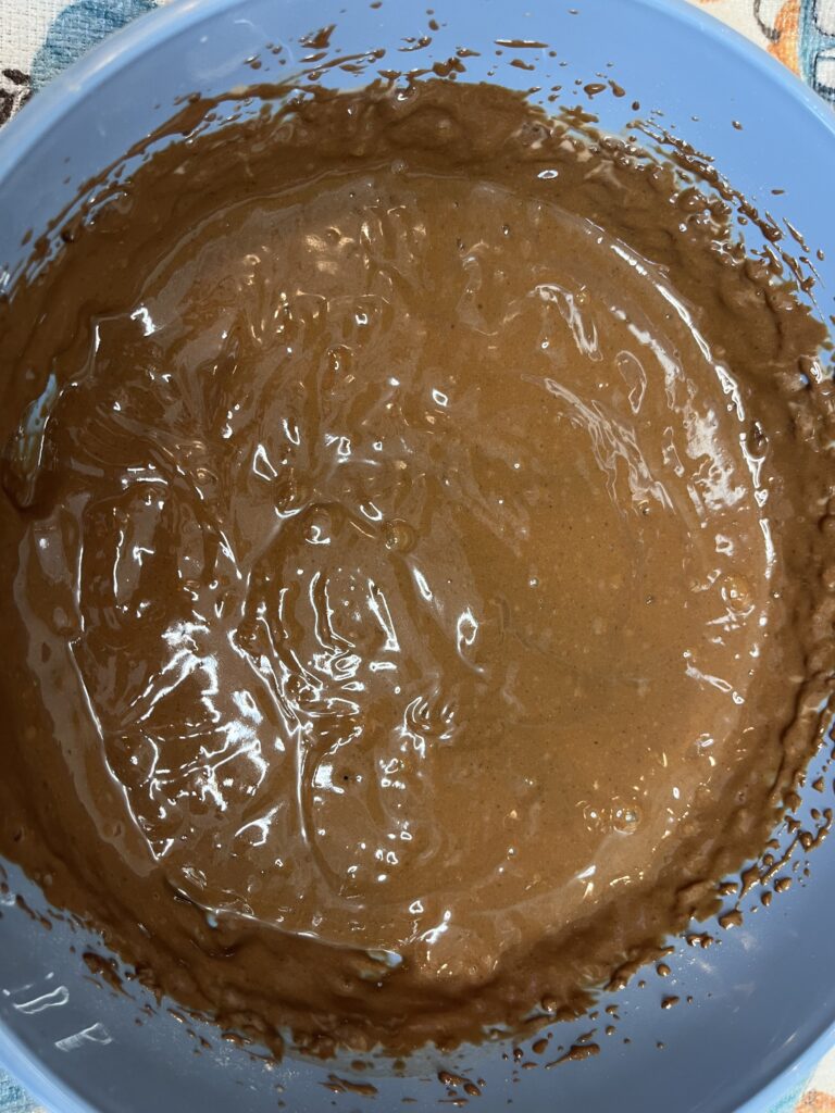 Mixed chocolate pudding in a bowl
