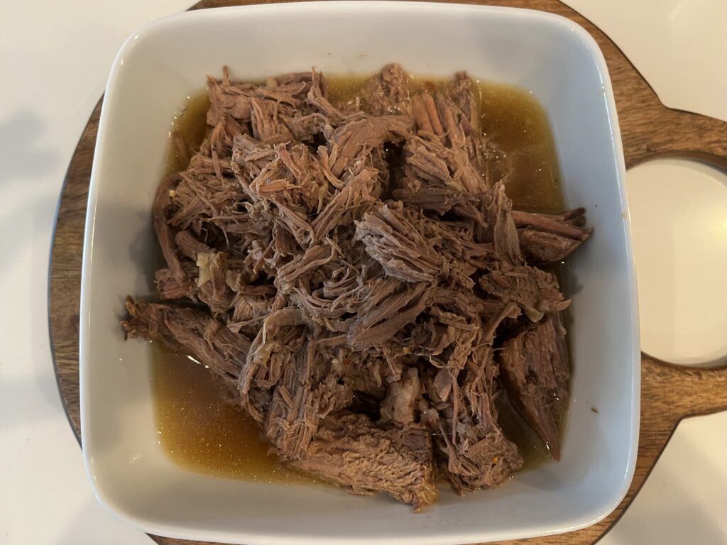 Slow cooker shredded beef