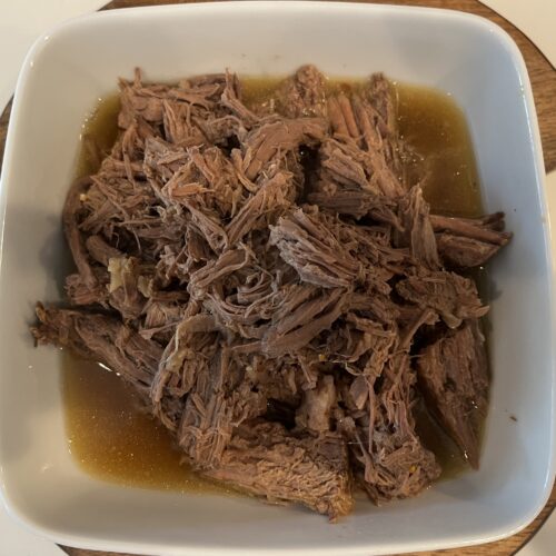 Slow cooker shredded beef