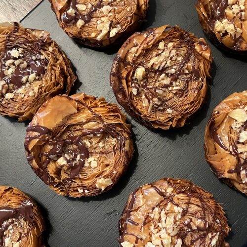 Chocolate and Walnut Phyllo Dessert