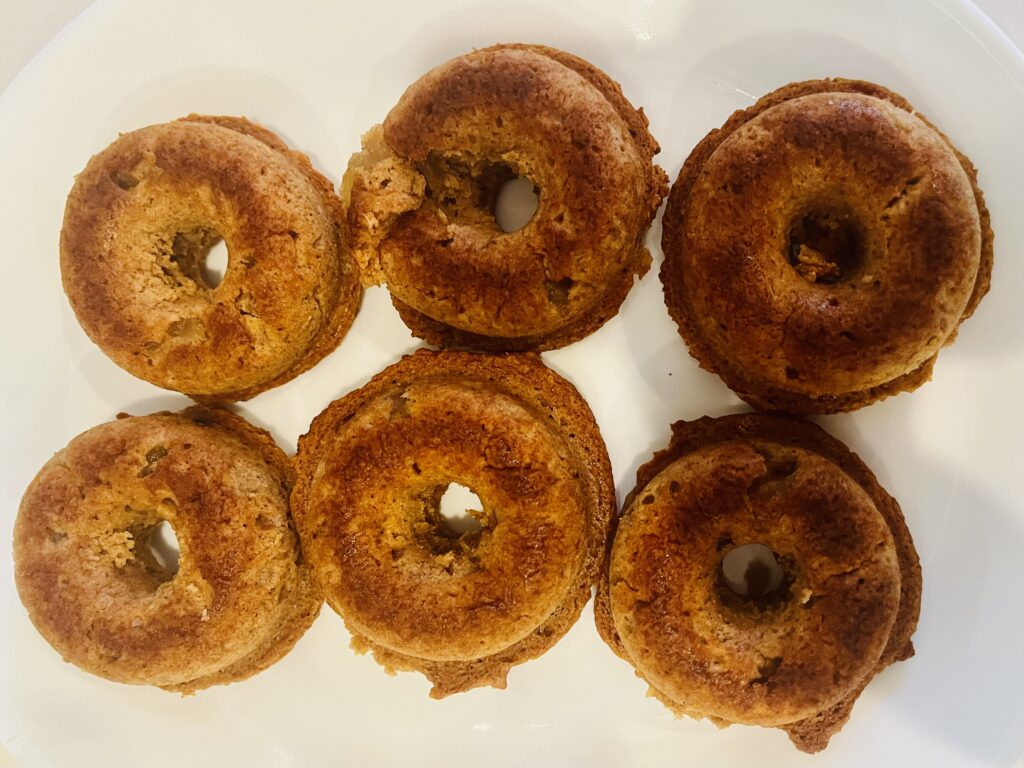 Baked donuts on a plate