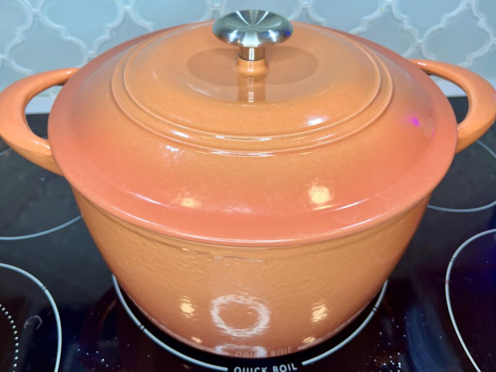 a pot covered with a lid