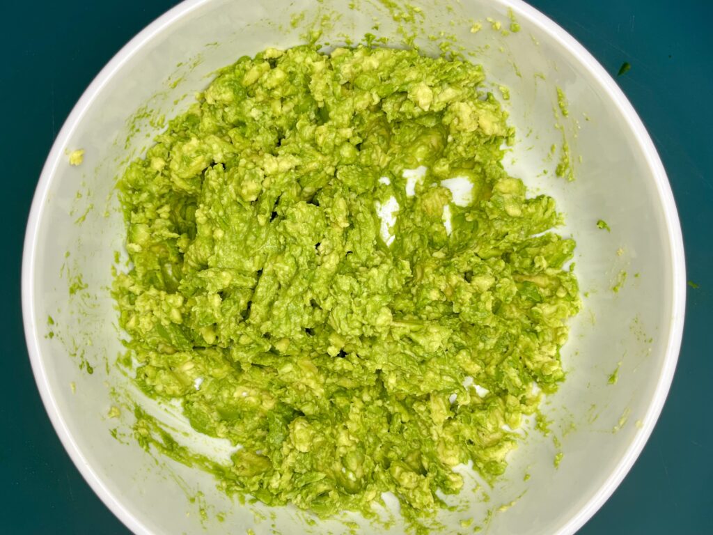 mashed avocados in a bowl