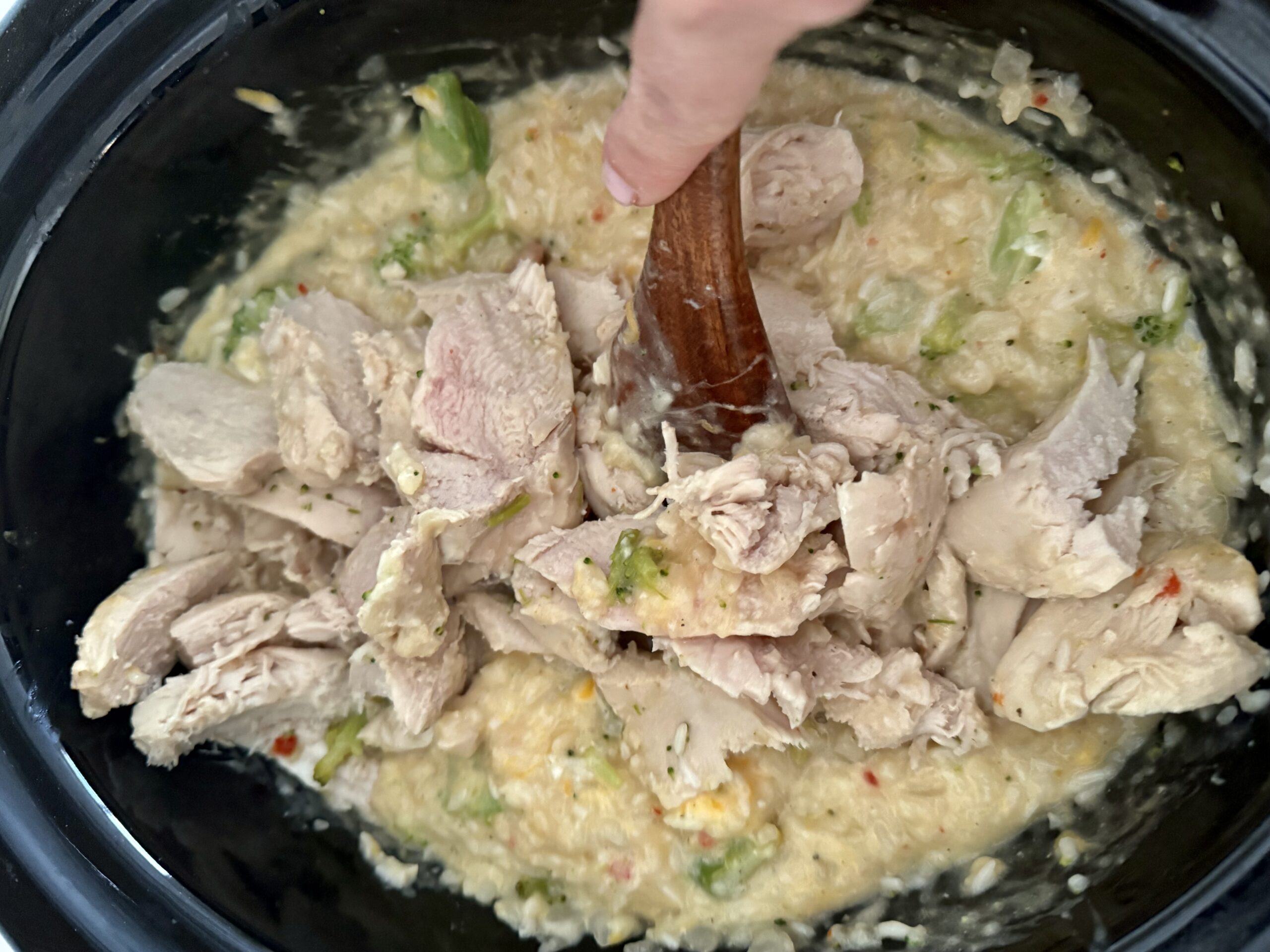 Slow Cooker Chicken, Broccoli and Rice Casserole