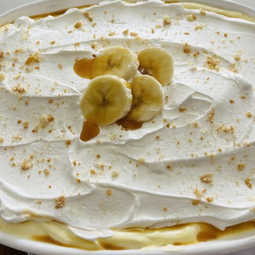 No Bake Banana Caramel Pudding