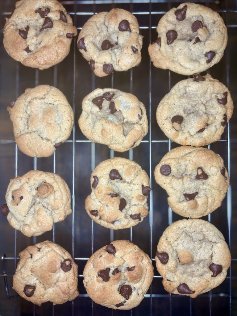 cookies cooling on a rack