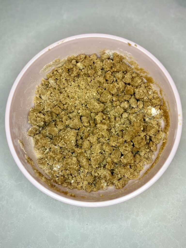 streusel topping in a bowl