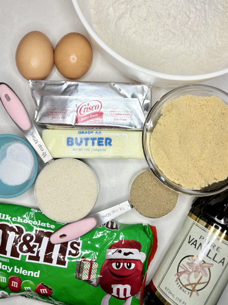 ingredients for cookies on a counter