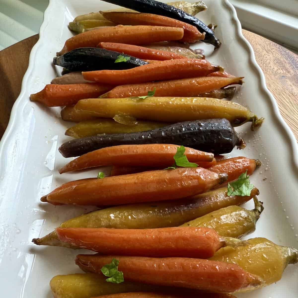 Apricot glazed carrots