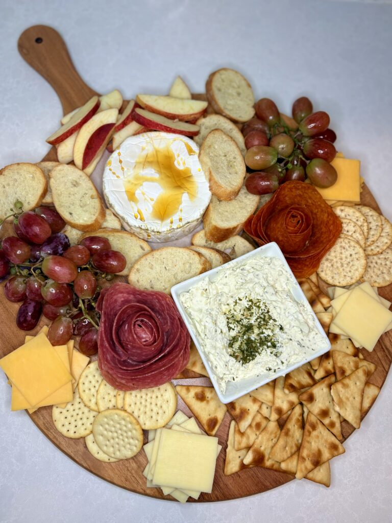 a completed charcuterie board