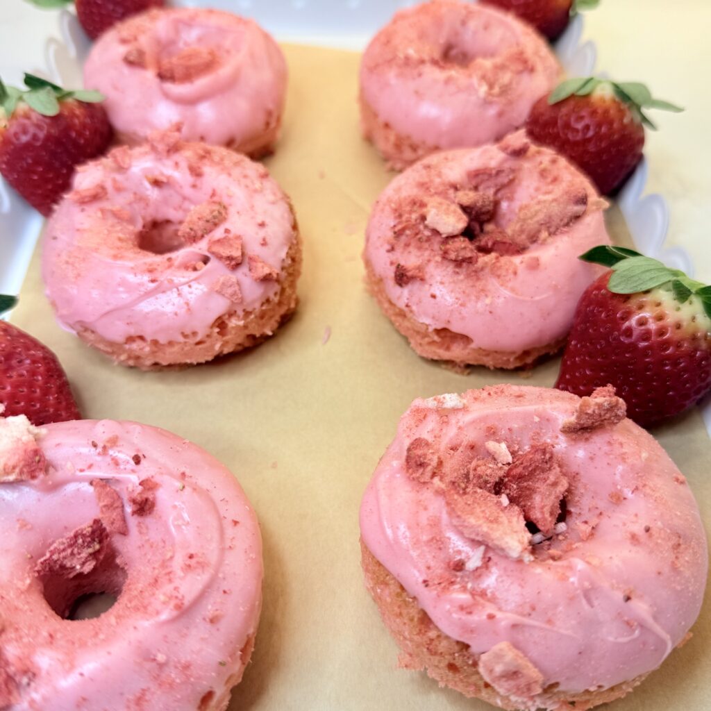 Strawberry Delight Cake Donuts