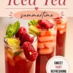 Easy Raspberry Ginger Iced Tea