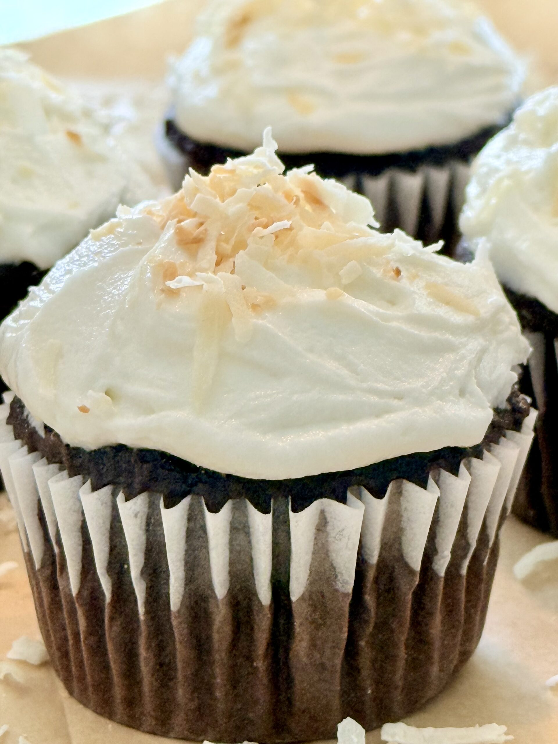 Chocolate Cupcakes with Coconut Buttercream