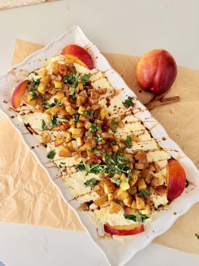 Whipped Feta with Roasted Nectarines