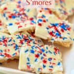 red white and blue s'mores