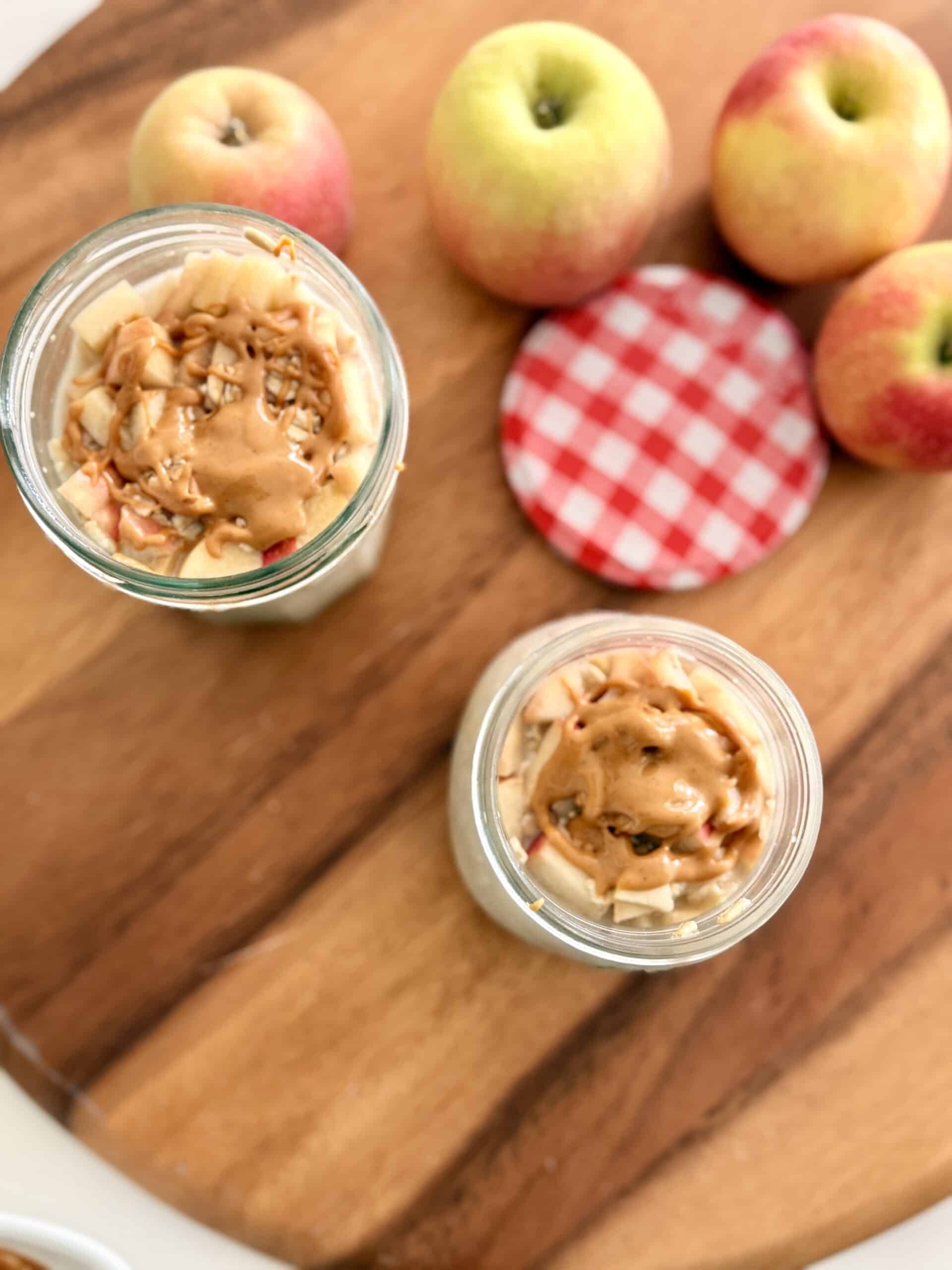 Apple Peanut Butter Overnight Oats