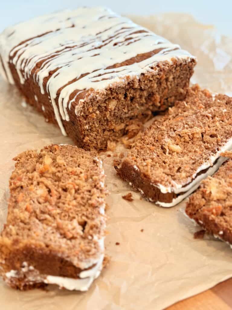 Easy Carrot Cake Loaf with Cream Cheese Drizzle