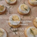 Easy Deviled Egg Bites on Ritz Crackers