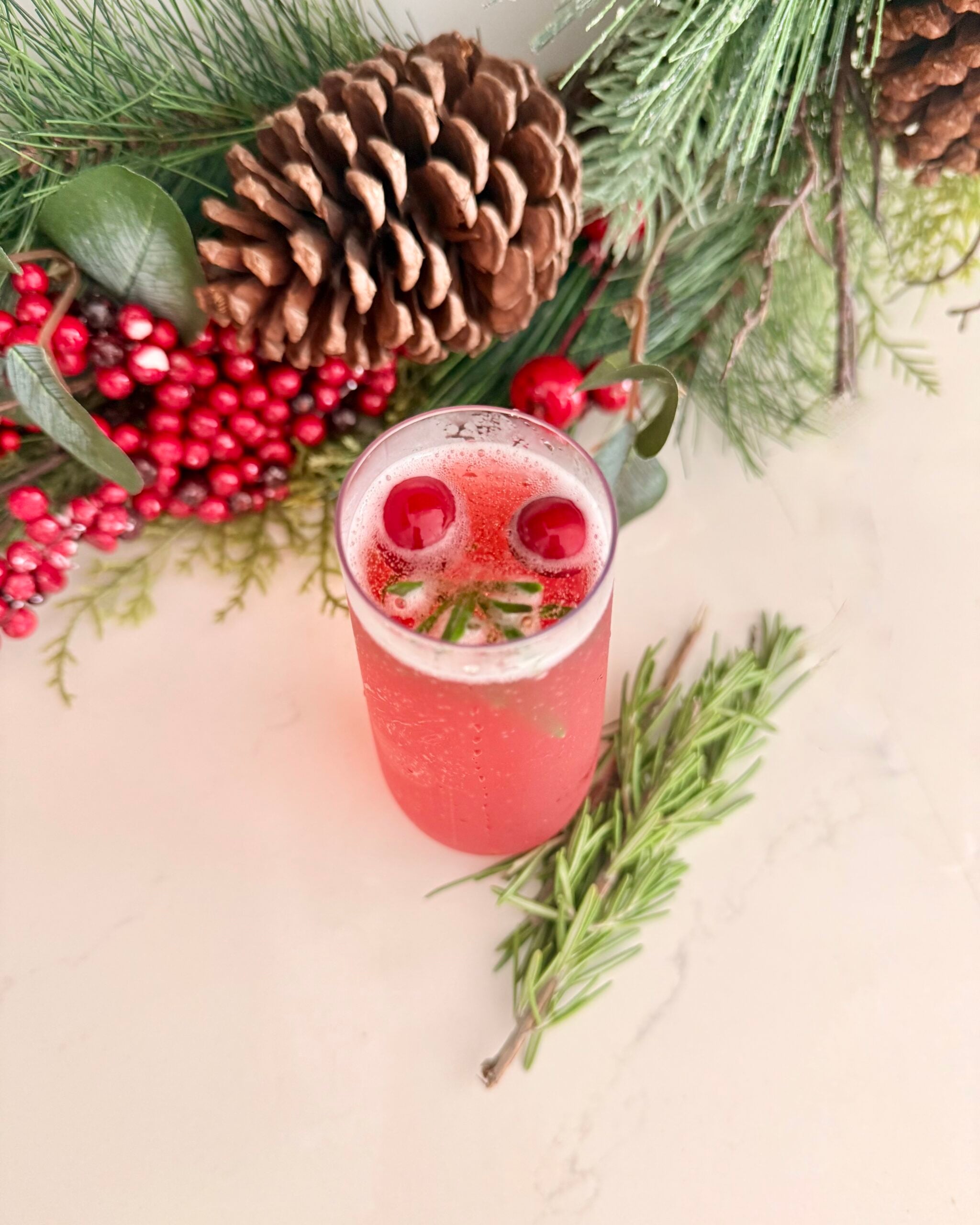 Holiday cranberry Pomegranate Sparkler